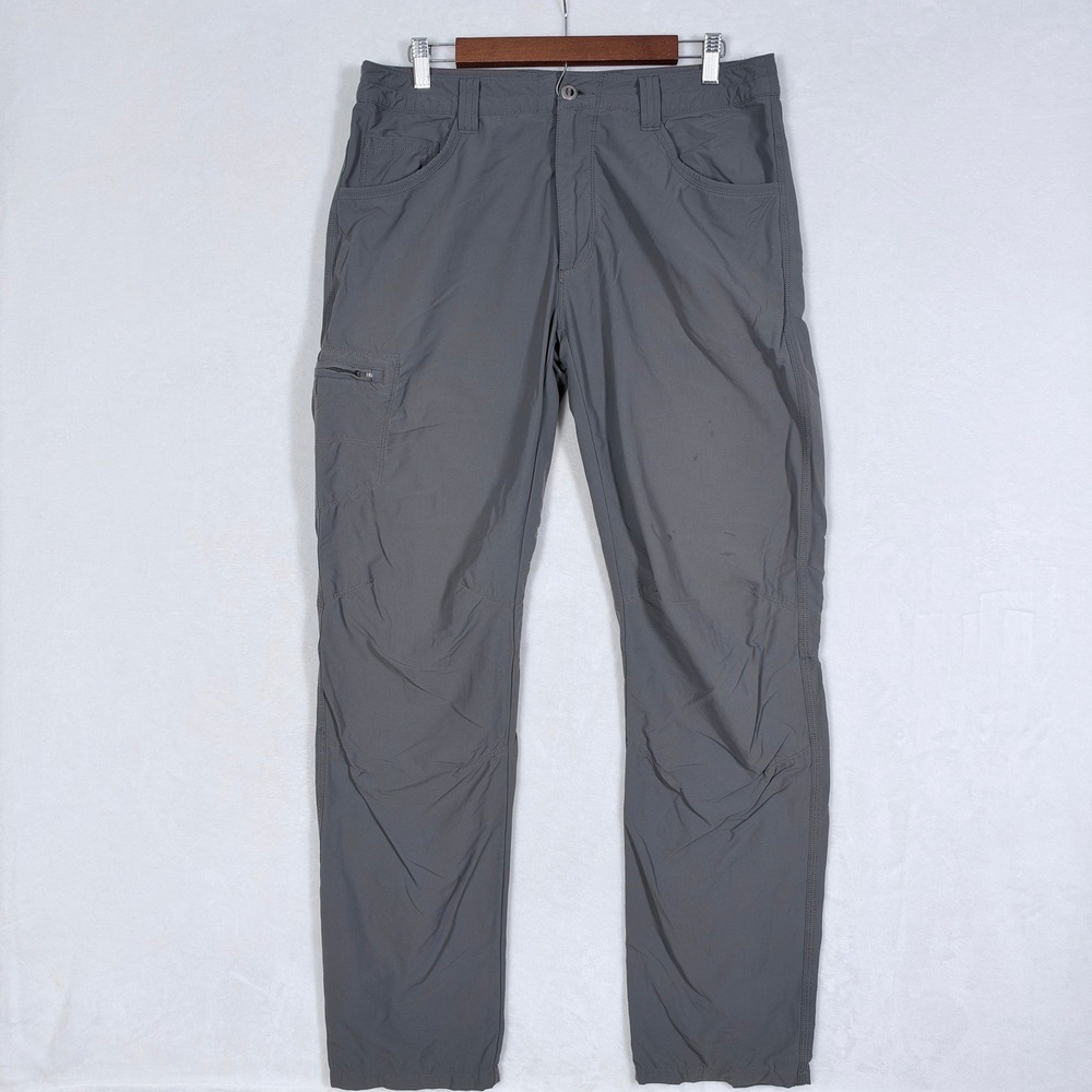 Patagonia Mens 34 Quandary Hiking Pants Forge Grey Nylon Stretch 55130 SP15 READ